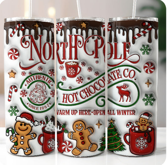 North Pole Gingerbread Christmas Tumbler