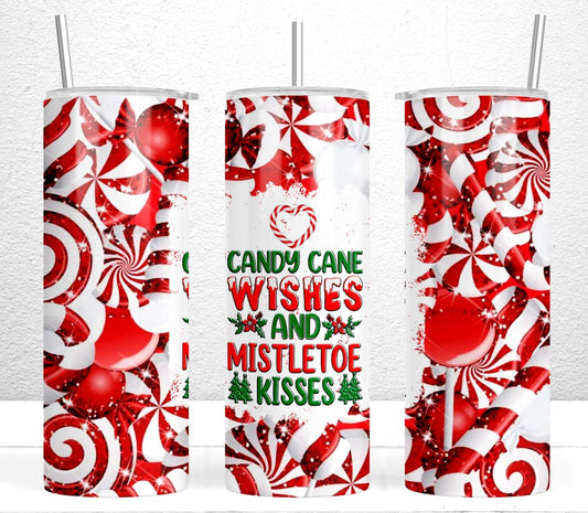 Candy Cane Wishes Christmas Tumbler